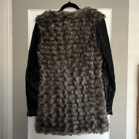 NEXT FAUX LEATHER AND FAUX FUR JACKET - Picture 6 of 9